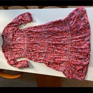 Women's Pink Floral Maxi Tiered Dress